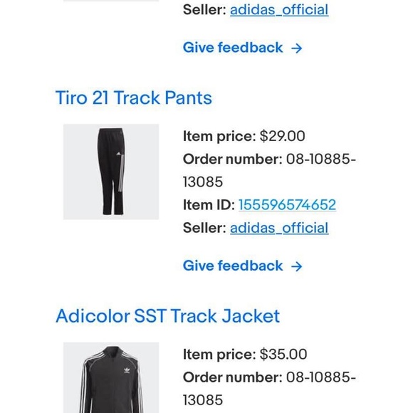 Adidas tracksuit. Size large youth. Jacket, T-shirt , polyester material - Picture 2 of 6